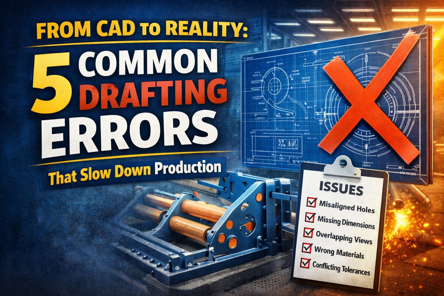 From CAD to Reality: 5 Common Drafting Errors That Slow Down Production