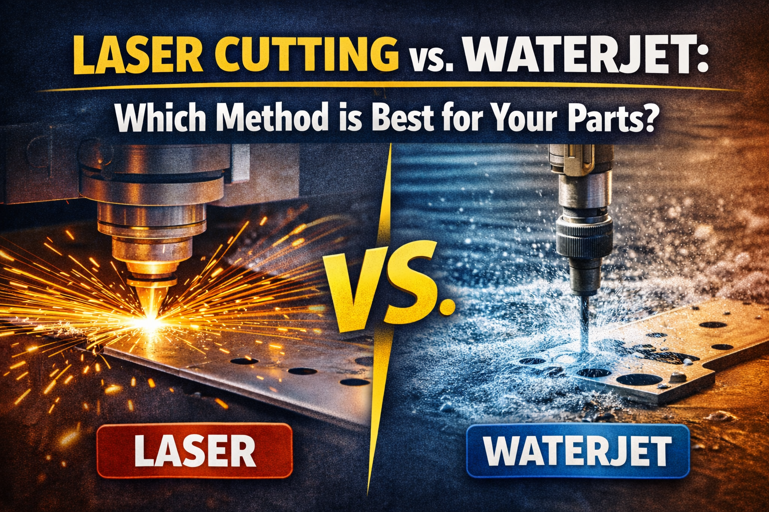 Laser Cutting vs. Waterjet: Which Method is Best for Your Parts?