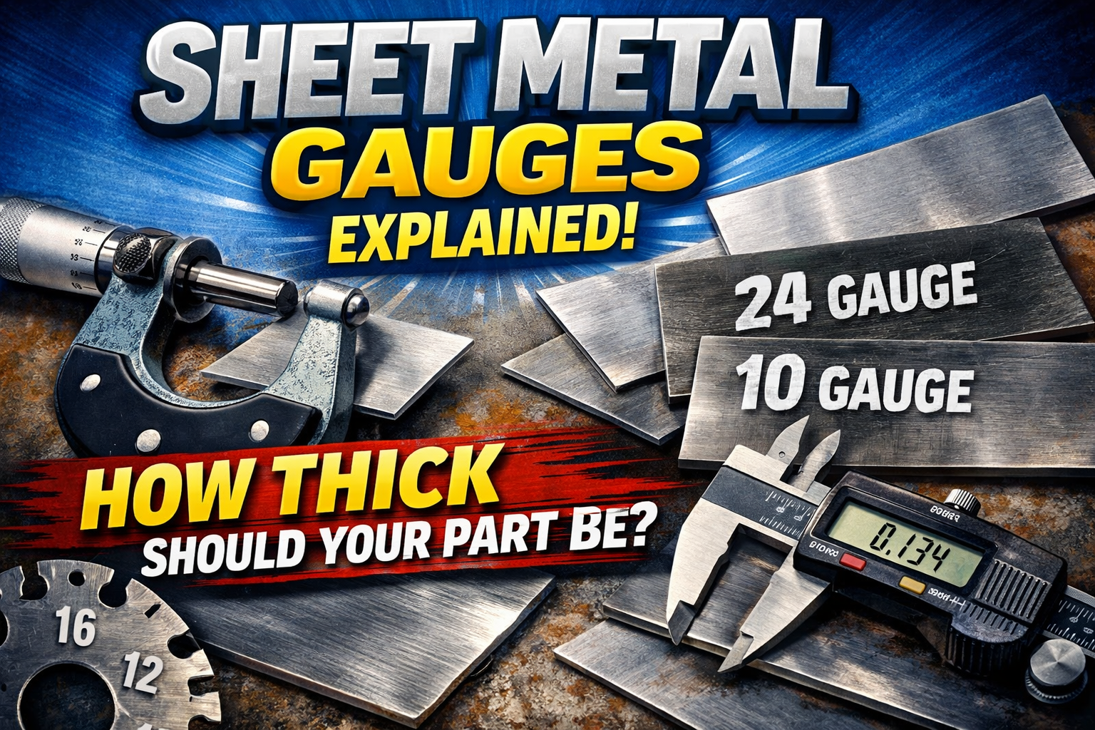 Sheet Metal Gauges Explained: How Thick Should Your Part Be?