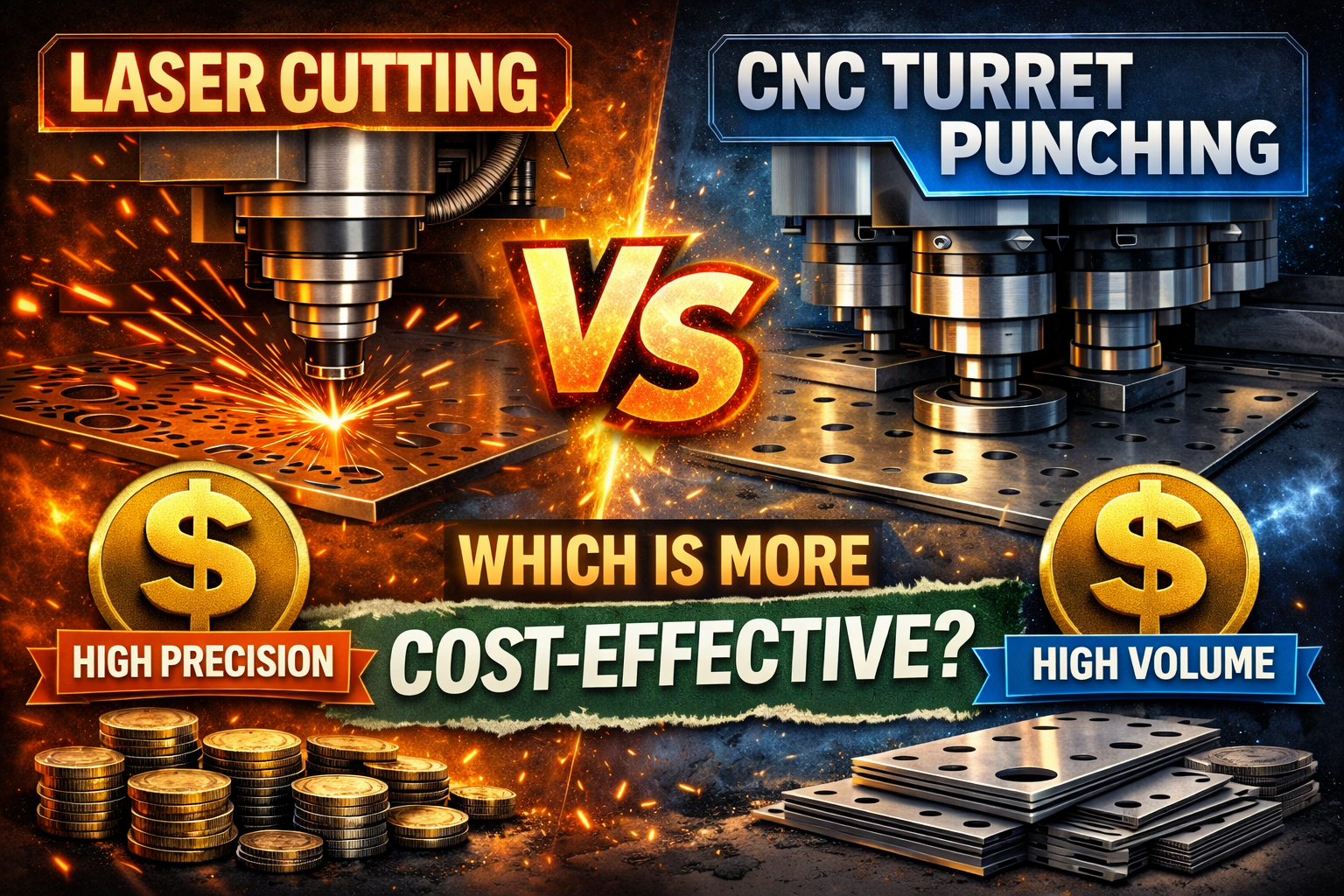 Laser Cutting vs. CNC Turret Punching: Which is More Cost-Effective?